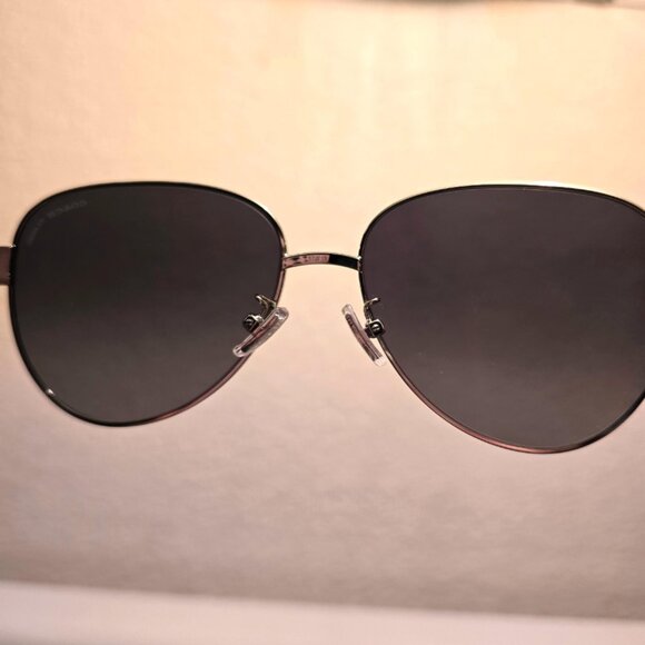 Coach Women's Polarized Aviator Sunglasses HC7111 9001T3 Silver - Picture 4 of 12